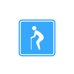 illustration of elderly people, elderly signage, vector art.