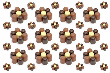 Chocolate dessert, three types of chocolate, sweet treat, chocolate flowers, chocolate cups, sweet treat, chocolate cakes, white and dark chocolate