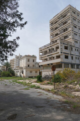 The abandoned city Varosha in Famagusta, North Cyprus. The local name is "Kapali Maras" in Cyprus.