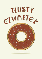 Tłusty Czwartek. Wektor. Ilustracja