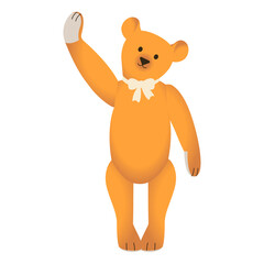 Teddy Bear Toy. Vector illustration.