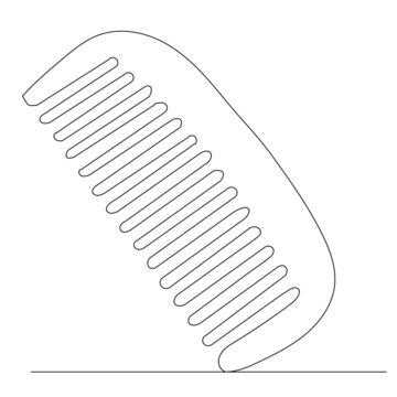 recommend clip art: comb outline one line ,vector