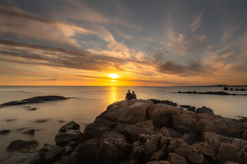 sunset on the beach