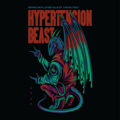 Hypertension Beast dragon Techwear Animal Mutant Illustration