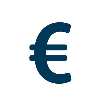 The symbol for the euro. Currency symbol. Vector.