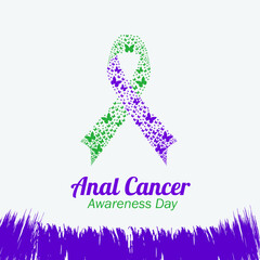 Anal cancer awareness day. March 21. Template for background, banner, card, poster. vector illustration.