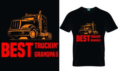 Best truckin grandpa t-shirt design and template