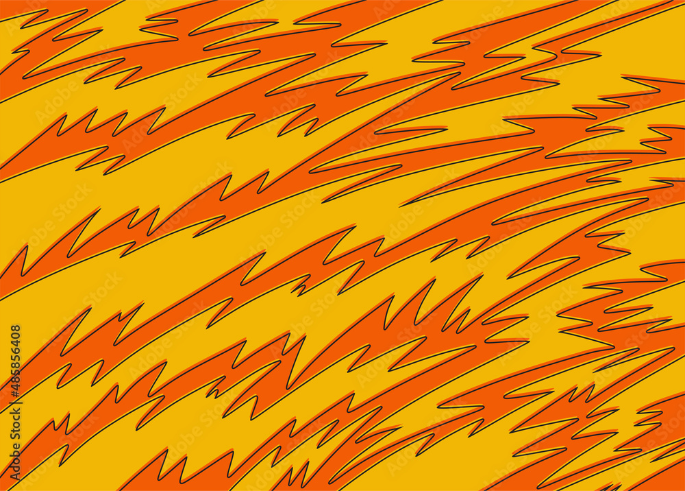 Poster abstract background with yellow spikes pattern. electric and lightning pattern