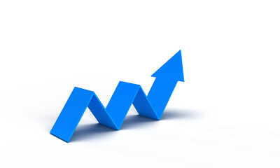 freccia, 3d, economia, movimento