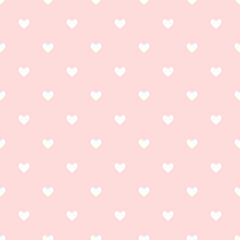Small cute hearts background. Seamless pattern for Valentine's Day.