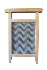 Old washing board isolated on a white background