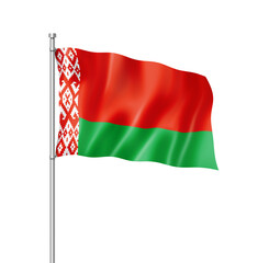 Fototapeta na wymiar Belarus flag isolated on white