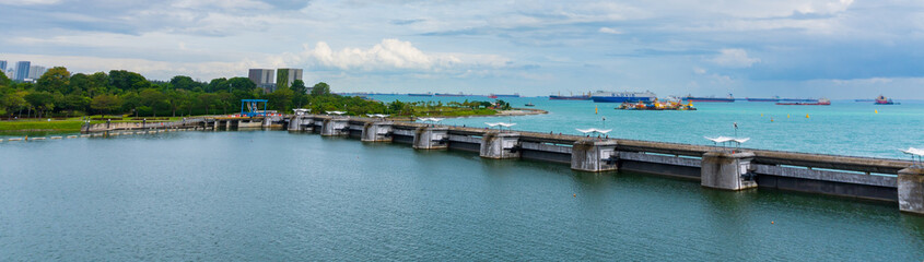Singapore Marina Barrage seaview