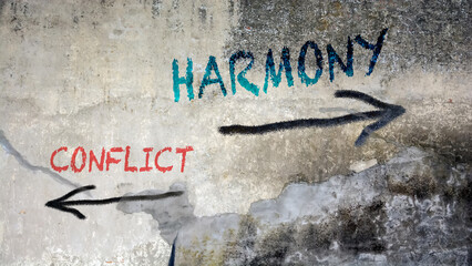 Street Sign Harmony versus Conflict