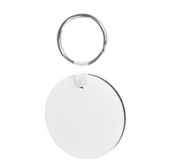 Round shaped white trinket with metal ring