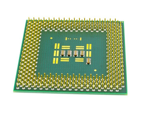 Modern CPU isolated on white