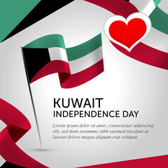 Kuwait Independence Day. Banner, Greeting card, Flyer design. Poster Template Design