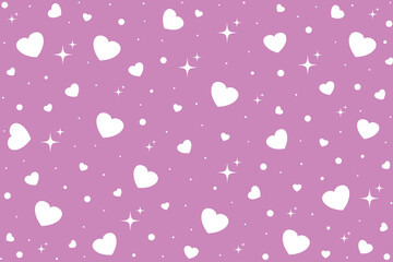 Vector pink pattern hearts
