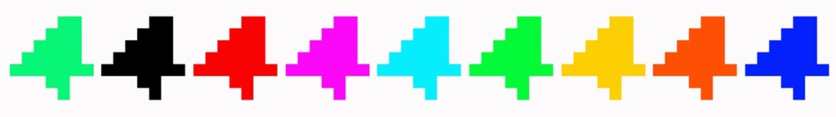 NFT Accessories set of Different colors MOHAWK DARK, non fungible tokens crypto art, cryptopunk concept on background