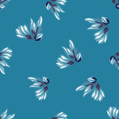 Fototapeta na wymiar Magnolia seamless pattern. Romantic flower background.