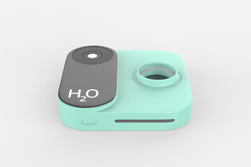 Fototapeta premium Ultrasonic Cool Mist Water Bottle Humidifier Portable Mini Air Humidifier With Unlimited Water Capacity. 3d illustration