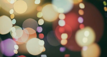 Christmas wallpaper decorations concept.holiday festival backdrop:sparkle circle lit celebrations...