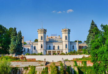 Fototapeta premium Front view of castle
