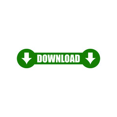 Download button vector. Download button with an arrow and text download. Beautiful download button. Green download button