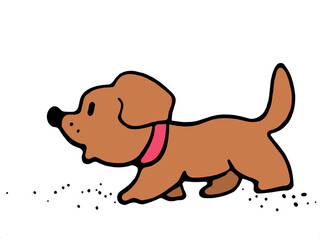 Illustration of a cute puppy