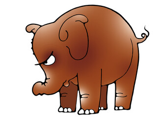 Illustration of a cute elephant
