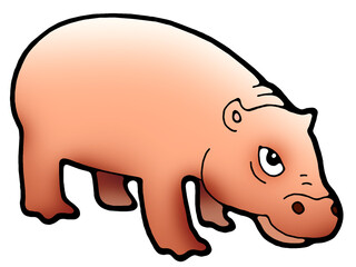 Illustration of a hippopotamus