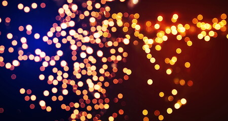 Bulbs lights background:blur of Christmas wallpaper decorations concept.holiday festival...