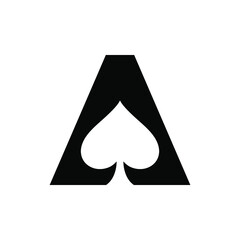 Ace of Spades Logo can be use for icon, sign, logo and etc
