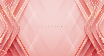 Abstract soft pink background. Abstract 3D background with random shape layers.