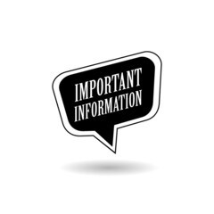 Important Information sign icon with shadow