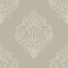 Orient classic pattern. Seamless abstract background with vintage white dotted elements. Orient background. Ornament for wallpaper and packaging