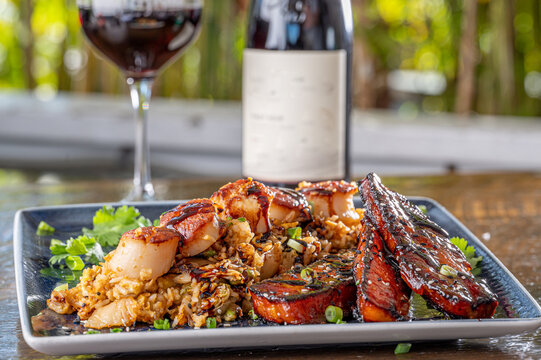 Scallops And Pork Belly Fried Rice