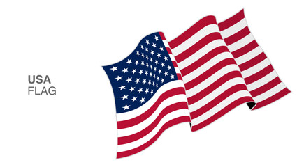 United States Flag Waving Wind vectors_01