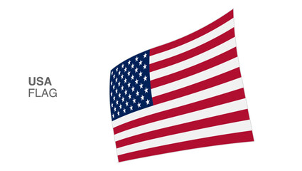 United States Flag Waving Wind vectors_06