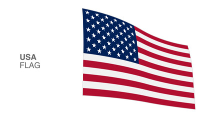 United States Flag Waving Wind vectors_07