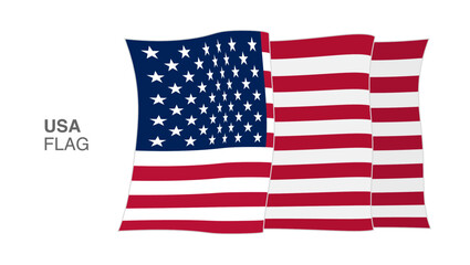 United States Flag Waving Wind vectors_08