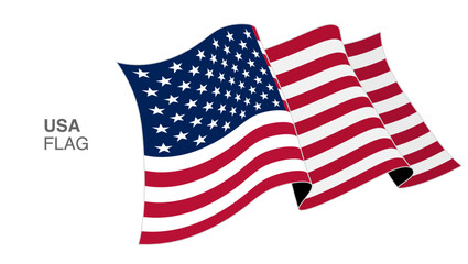 United States Flag Waving Wind vectors_09
