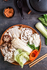 Miso Hot Pot, vegan miso nabe ingredients