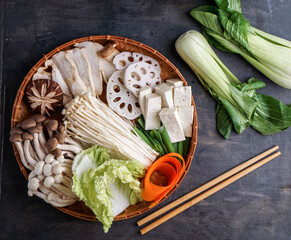 Miso Hot Pot, vegan miso nabe ingredients