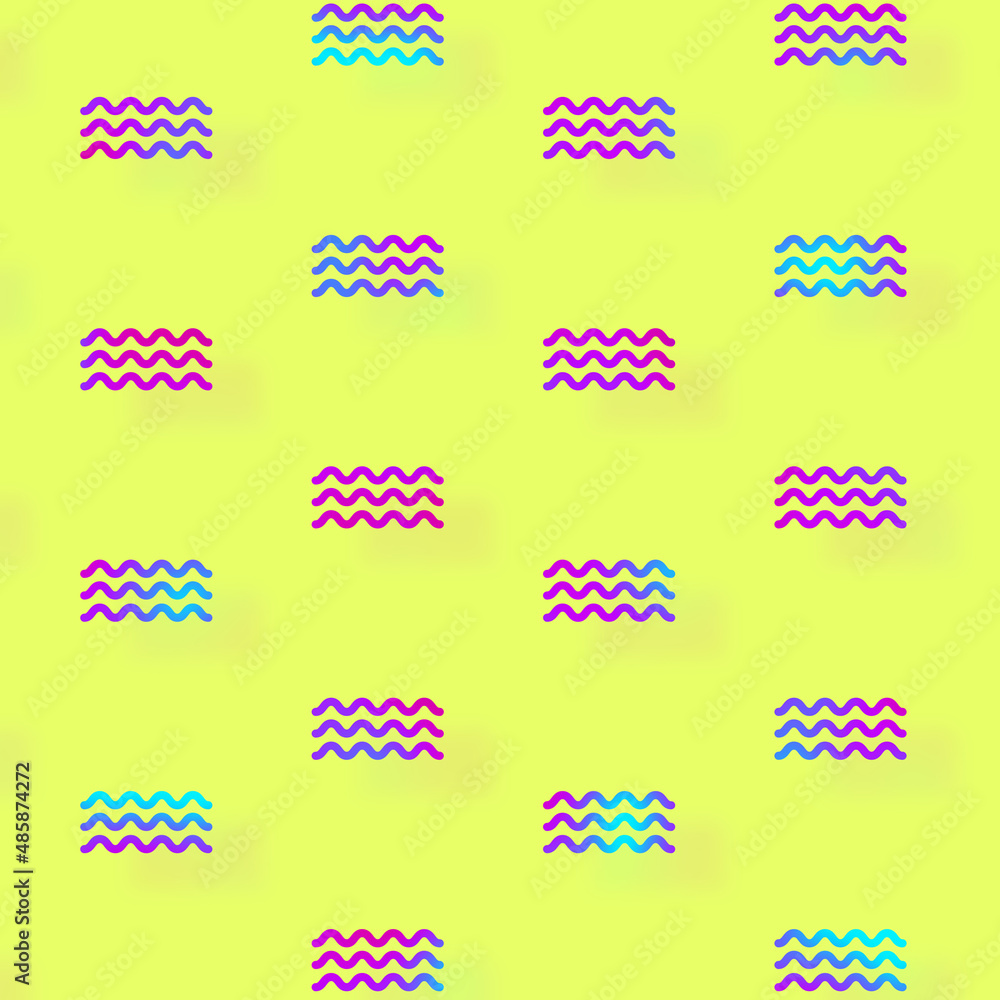 Poster pattern of geometric shapes in vibrant gradient holographic neon colors. retro, memphis 80s 90s styl