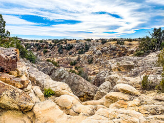 Colorado Canyon Views With Beautiful Clouds