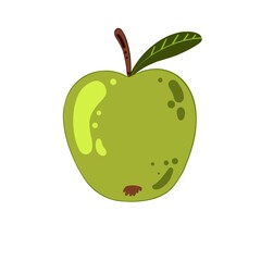 Green apple isolated on a white background