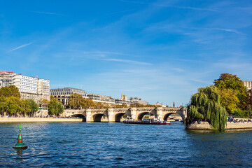Obraz premium Blick auf die Brücke Pont Neuf in Paris, Frankreich