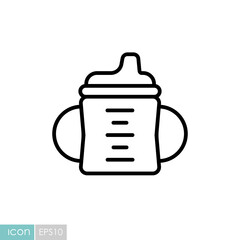 Obraz premium Toddler sippy cup vector icon