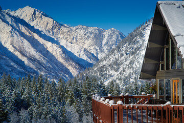 ski resort in the mountains